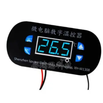 

12/24V Digital LED Temperature Controller Thermostat Control Switch Probe Blue ABS Digital Temperature Controller + Probe