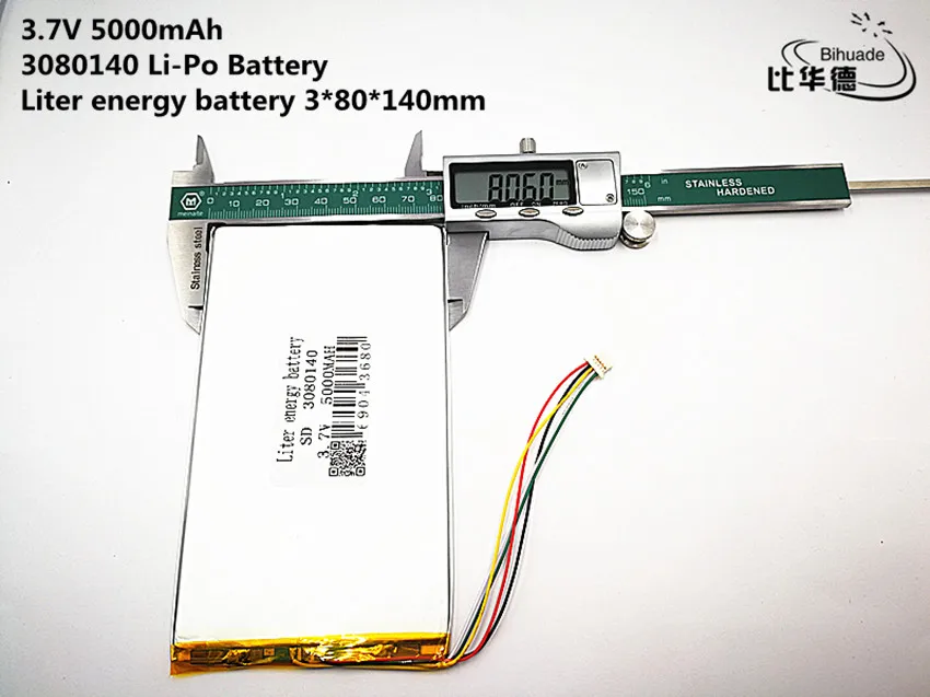 5P2. 0 Аккумулятор для планшета 3,7 в 5000 мАч 3080140 полимерный литий-ионный/литий-ионный аккумулятор для планшетных ПК
