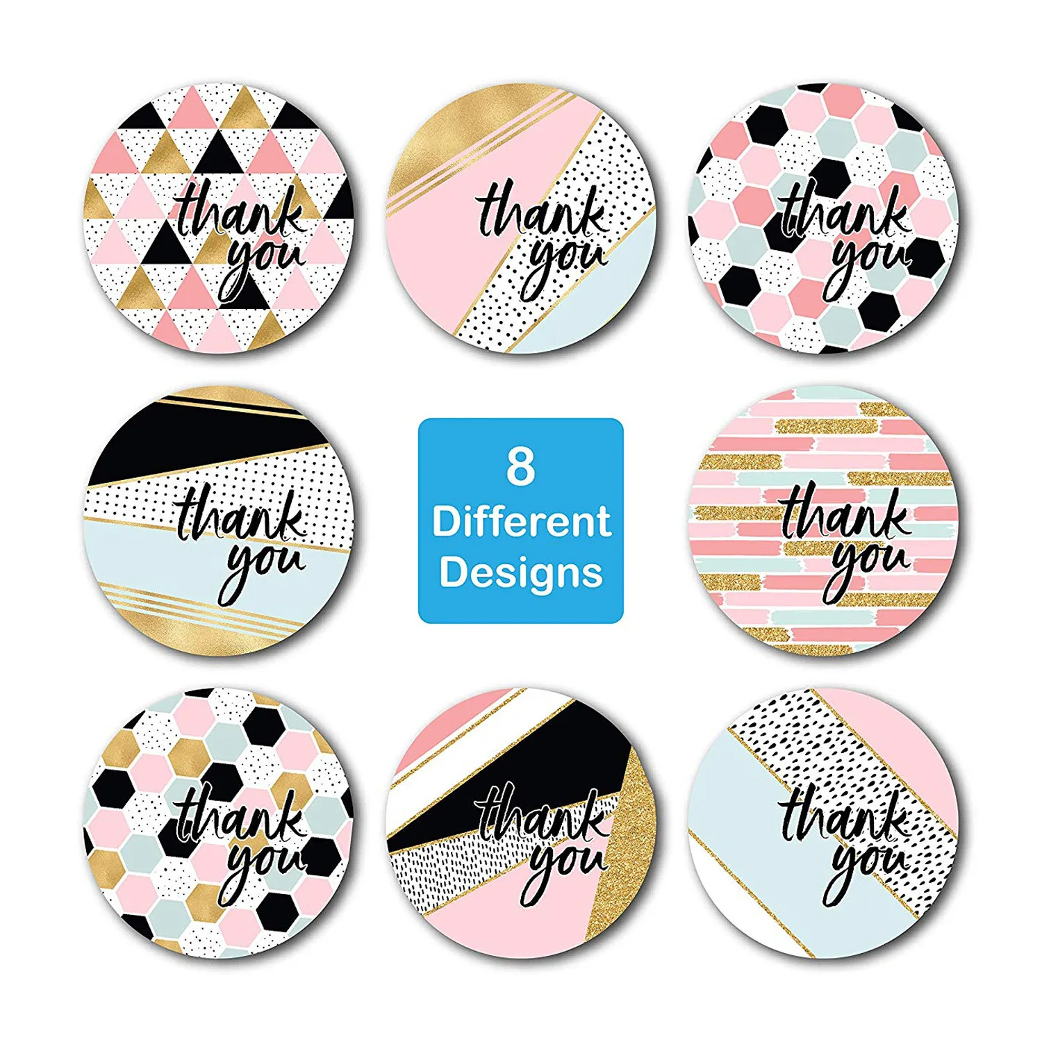 8 designs of thank you stickers seal labels 50 500pcs labels sticker for  package gift decoration stationery sticker|Assorted Stickers| - AliExpress