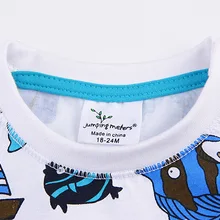 Детская летняя одежда; коллекция года; детская футболка с короткими рукавами; детская футболка из чистого хлопка с принтом в европейском и американском стиле