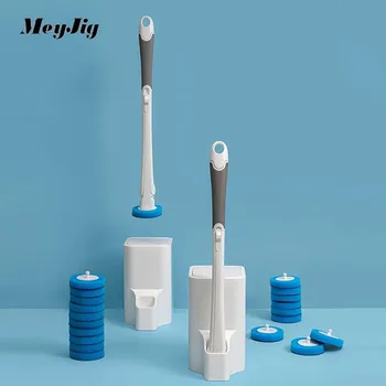 

Toilet Brush and Holder Cleaning Tools Bathroom Accessories Household WC Disposable Long Handle Toilet Brush