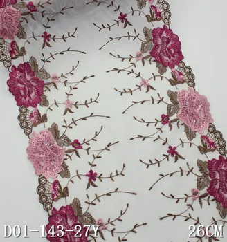 

Elegant polyester embroidered gauze embroidery lace women's dress skirt placed wedding wrap breast lace accessories