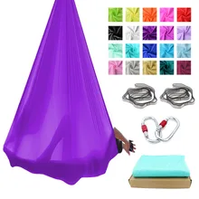 Профессиональный комплект гамака для занятий фитнесом, воздушная, шелковая, для йоги, 10 ярдов, инверсия, летающая, для йоги, качели, нейлон, 9,2 м* 2,8 м