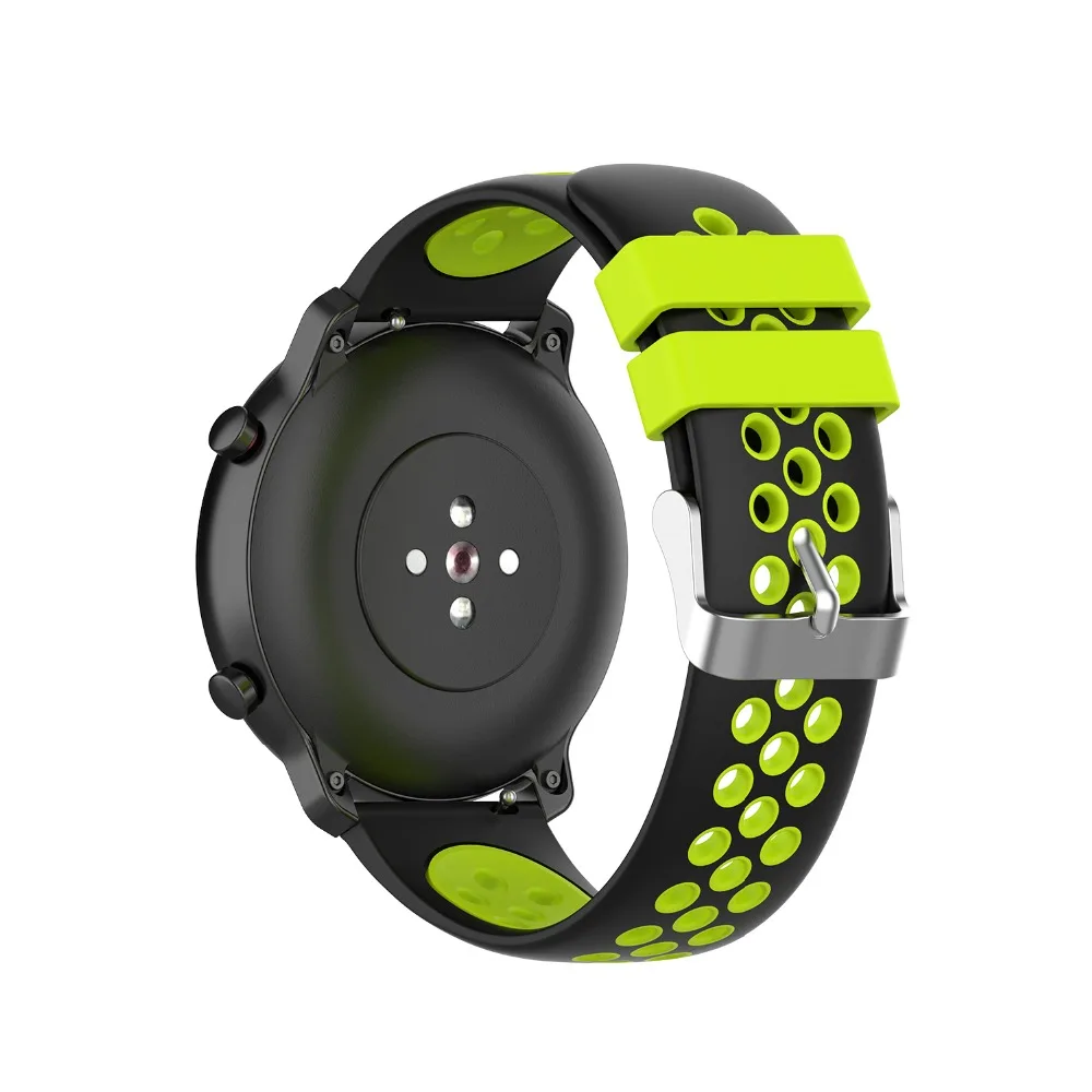 Двухцветный спортивный силиконовый ремешок для Xiaomi Huami Amazfit Gtr 47 мм 42 мм ремешок для Amazfit Gtr ремешок с металлической пряжкой