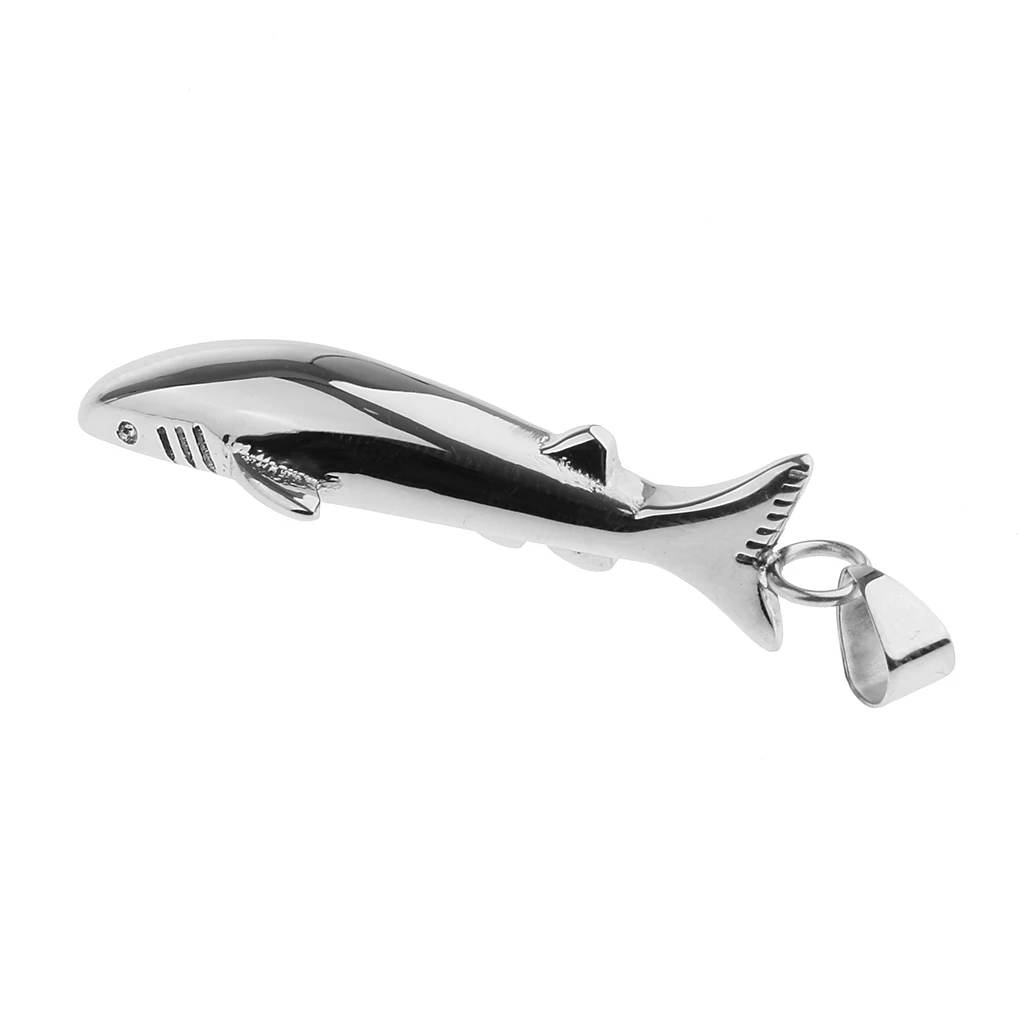 silver color Stainless Steel Fish Design Memorial Pendant Urn Ash Cremation Jewelry Screw Open Animal Pet Urn