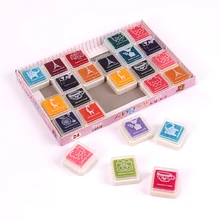 Красочная штемпельная подушечка для детей DIY живопись пальцами грязь Домашние старинные ремесла чернил коврик Скрапбукинг аксессуары 24 шт./компл