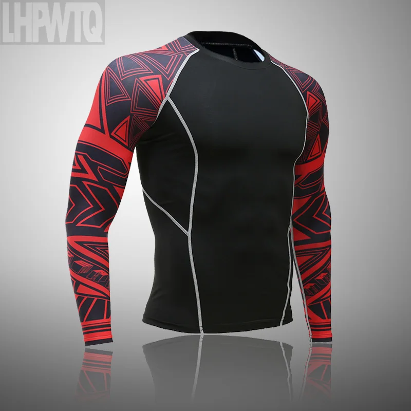 shirt Новинка, фирменные зимние комплекты термобелья для мужчин, быстросохнущие, анти-микробные, стрейчевые, мужское термо нижнее белье, мужские теплые кальсоны, Fitnes - Цвет: shirt