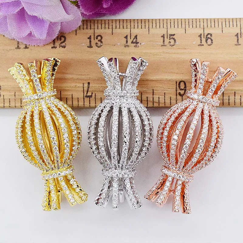 2pc 17x39mm CZ Micro Pave Candy Jewelry Link Connector
