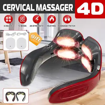 

Electric Neck Massager & Pulse Back 4 Modes Power Control Far Infrared Heating Pain Relief Tool Health Care Relaxation Machine