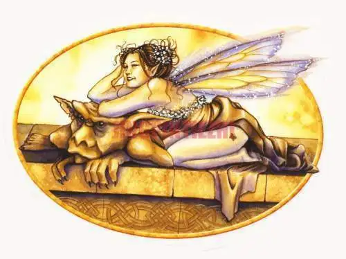 Interessante La Fata Di Gargoyle Sorridente. Adesivi/Decalcomania In Vinile Art Van Bike Offroad