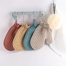 Банное полотенце для взрослых, банные перчатки, сильно тертые полотенца, тертые массажные гранулы, перчатки, двухстороннее толстое банное полотенце для большого пальца