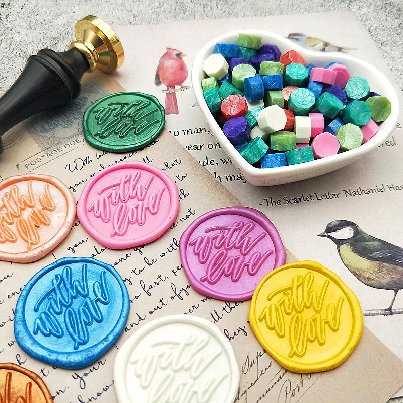 Sealing Wax Pills Grain Vintage Wax Seal Stamp Tablet Beads for Envelope