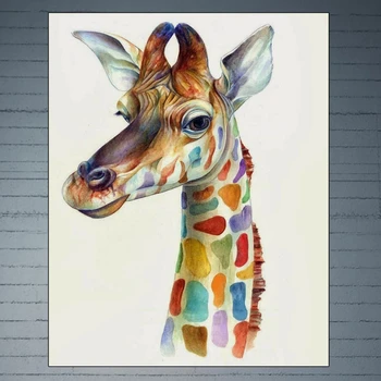 

Frameless Giraffe DIY Digital Oil Painting Paint By Number Canvas Room Home Decor No Frame Wall Artwork for Adults Beginner