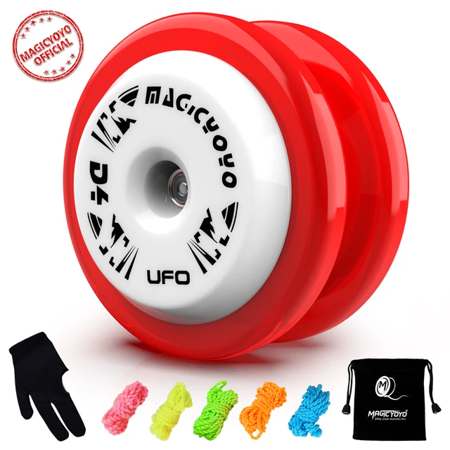MAGICYOYO D4 UFO Responsive Yoyo, Professional Looping Yo Yo for Kits Beginner, Plastic Yo-Yo Great for 2A Tricks 1