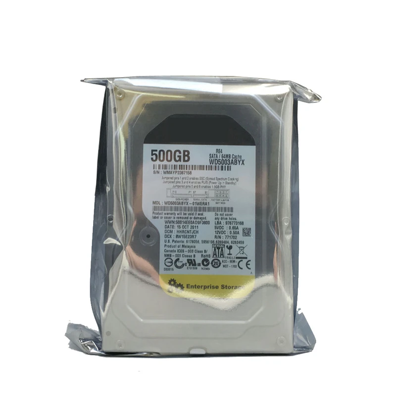   HDD WD Black 500 ⰡƮ 3.5 SATA 6 ⰡƮ/ 64MB 7200RPM  ϵ ũ  Ŭ HDD wd5003abyx