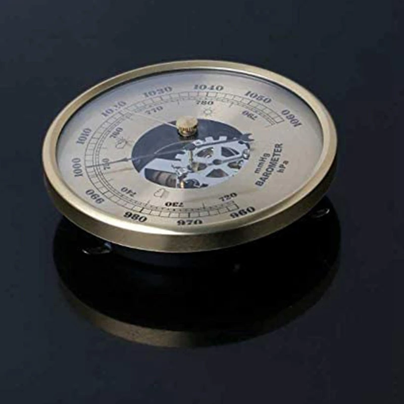 Hoiert 108mm Wall Mounted Barometer Perspective Round Dial Air Weather
