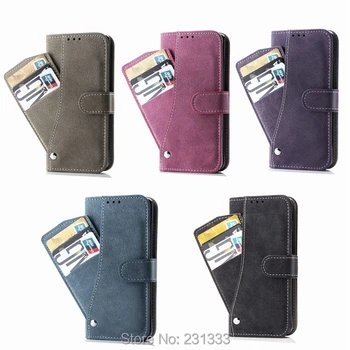 

For Iphone 11 PRO MAX 6.5 5.8 6.1INCH Retro Matte Wallet Leather Pouch Case Flip Stand TPU ID Card Photo Skin Cover Luxury 50pcs