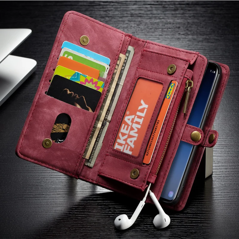 

Phone Case For Samsung Galaxy S10 S9 S8 Plus S10E Magnetic Flip Luxury Leather Wallet Slot Stand Separable For Galaxy Note 9 8