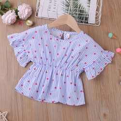 Chemisier rayé pour filles, vêtements d'été pour enfants, nouvelle collection 2021 