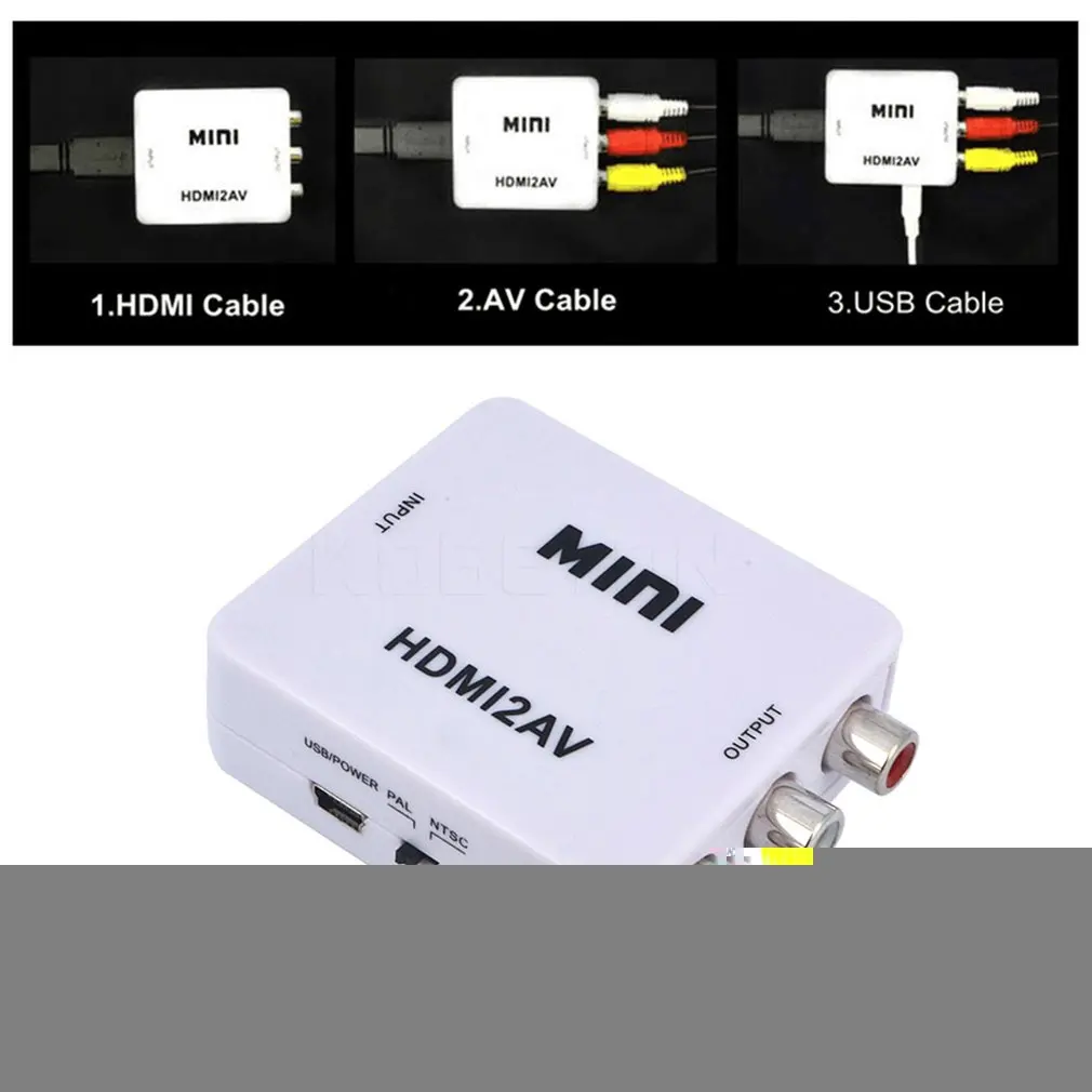 1080P HDMI в RCA AV/CVSB L/R адаптер видео конвертер HDMI2AV адаптер конвертер для NTSC PAL выход HDMI в AV адаптер