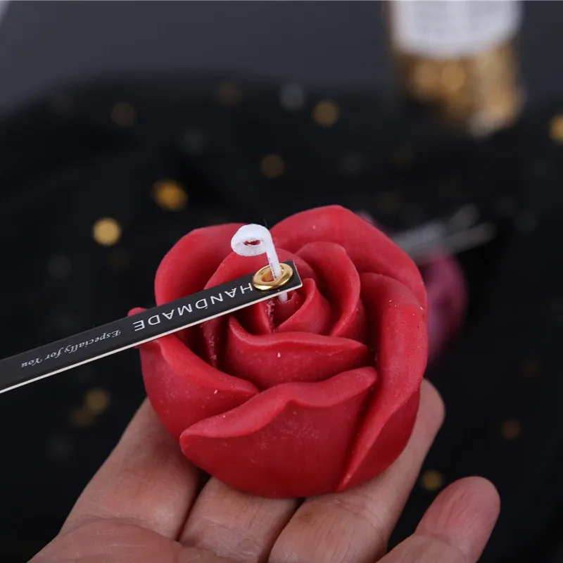 Роза цветок DIY гипс, свеча формы для украшения дома силиконовые формы для свечей пчелиный воск свечи прессформы