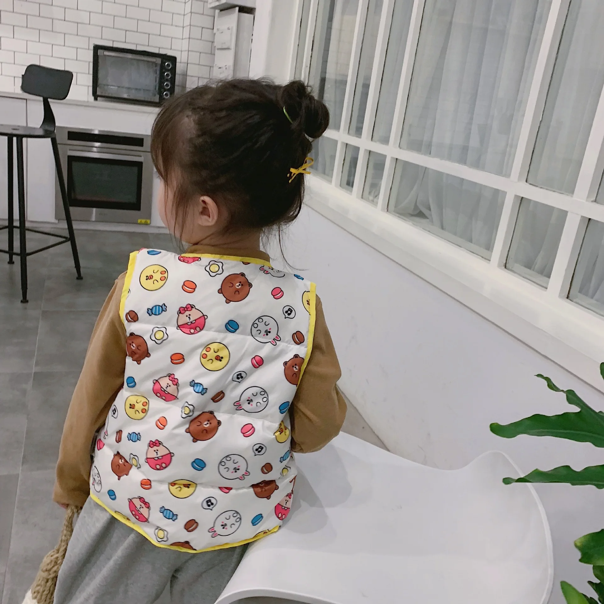 Tonytaobaby/новая зимняя одежда для мальчиков и девочек; светильник с рисунком из мультфильма; тонкий детский жилет на пуху