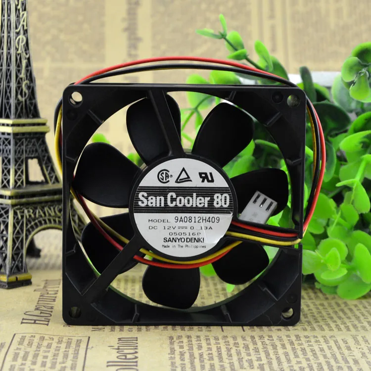 9A0812H409 8025 8 см 12V 0.13A защиты электродвигателя Вентилятор охлаждения