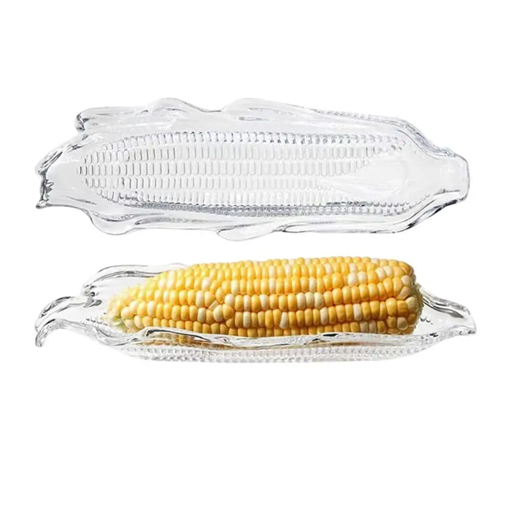 4PCS Corn Tray Storage Container Family Corn Tray Barbecue Tool BBQ Transparent Dish On The Cob Holders Set Barbecue Tools
