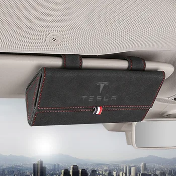 

Car Sun Visor Sunglasses Holder Clip Universal Black Ticket Card Clamp Fastener Car Glasses Cases Portable for tesla model 3 X S