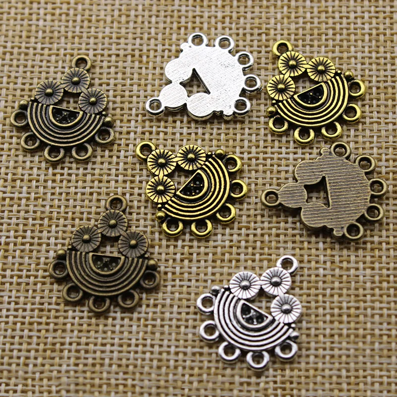 

10pcs 21x18mm DIY Jewelry Findings Earrings Necklace Connector Clasp Charm for Jewelry Making Necklace Accessories DIY Handmade