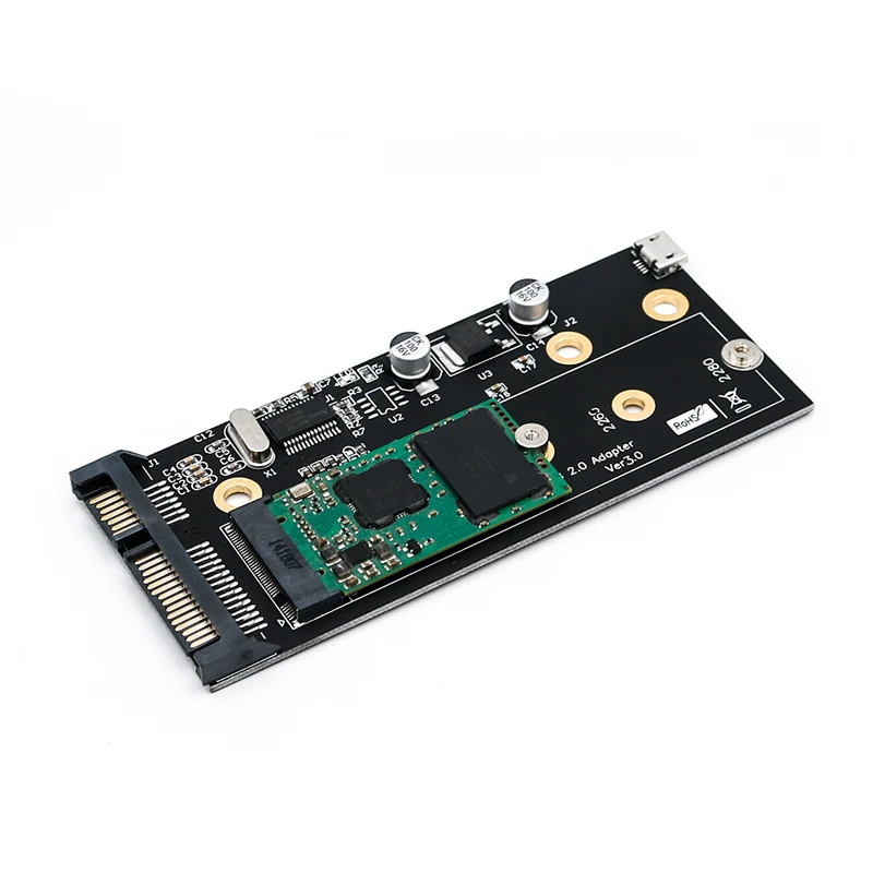 M.2 к USB SATA адаптер SATA-Bus NGFF M.2 ключ B к SATA 2,5 с USB 2,0 и 3,5 HDD кронштейн адаптер рейзер для 2230-2280 M2 SSD