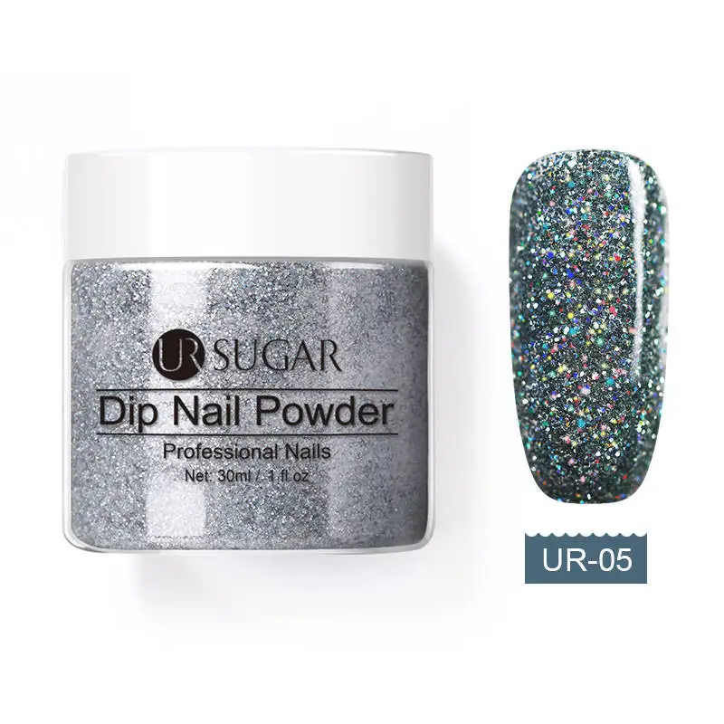 30ml Ur Sugar 5/30 мл Хамелеон погружения порошки без лампы для лечения голографический Блестящий градиент вышит французский естественной сухости ногтей маникюр - Цвет: 30ml