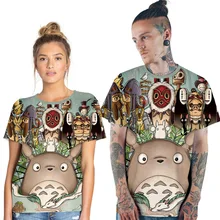 Unisex Summer 3 Style Japan Anime Totoro T Shirt 3D Print Casual Tshirt O Neck Short Sleeve T-Shirt Tops Women Funny Clothing