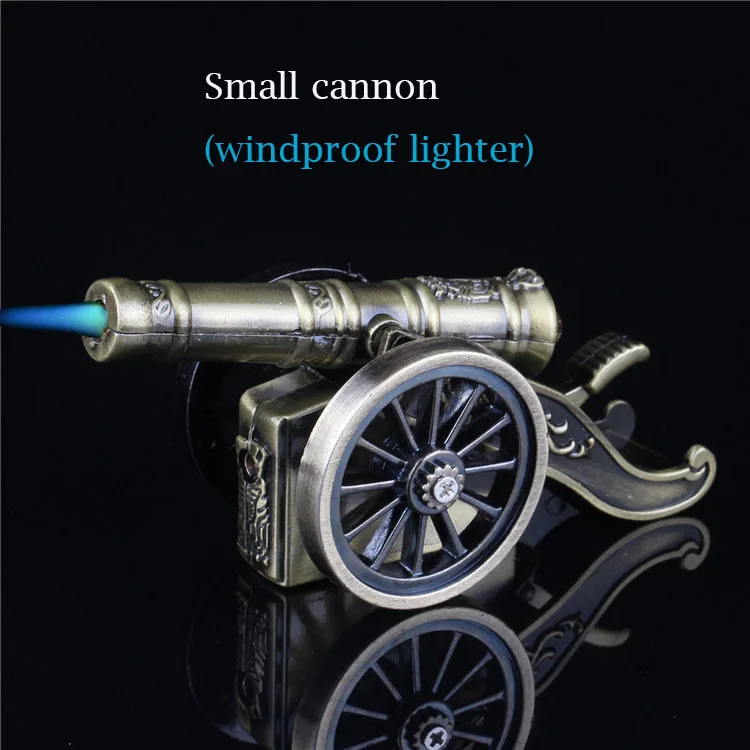 cannon 1 шт. креативная мода мини металл легче, чем газ-бутан надувные сигареты инструмент забавная модель Рождественский подарок - Цвет: cannon