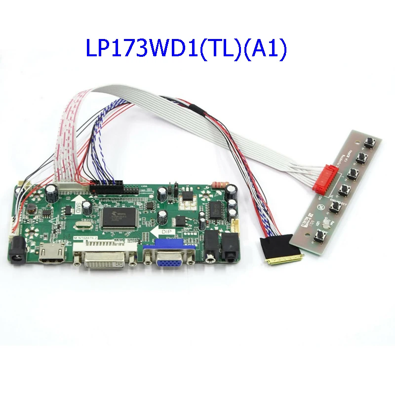 Latumab комплект для LP173WD1(TL)(A1) HDMI+ DVI+ VGA ЖК-дисплей светодиодный LVDS контроллер плата драйверная ЖК-дисплей контроллер