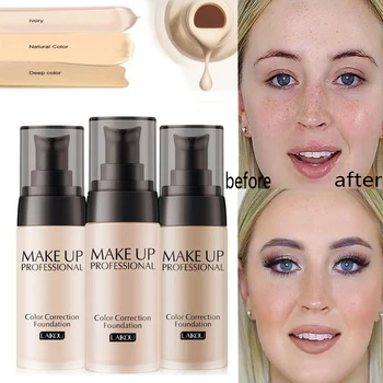 

1pcs Base Makeup Color Changing Foundation Waterproof Long Lasting Makeup Face Liquid Cover Concealer Primer Cosmetics