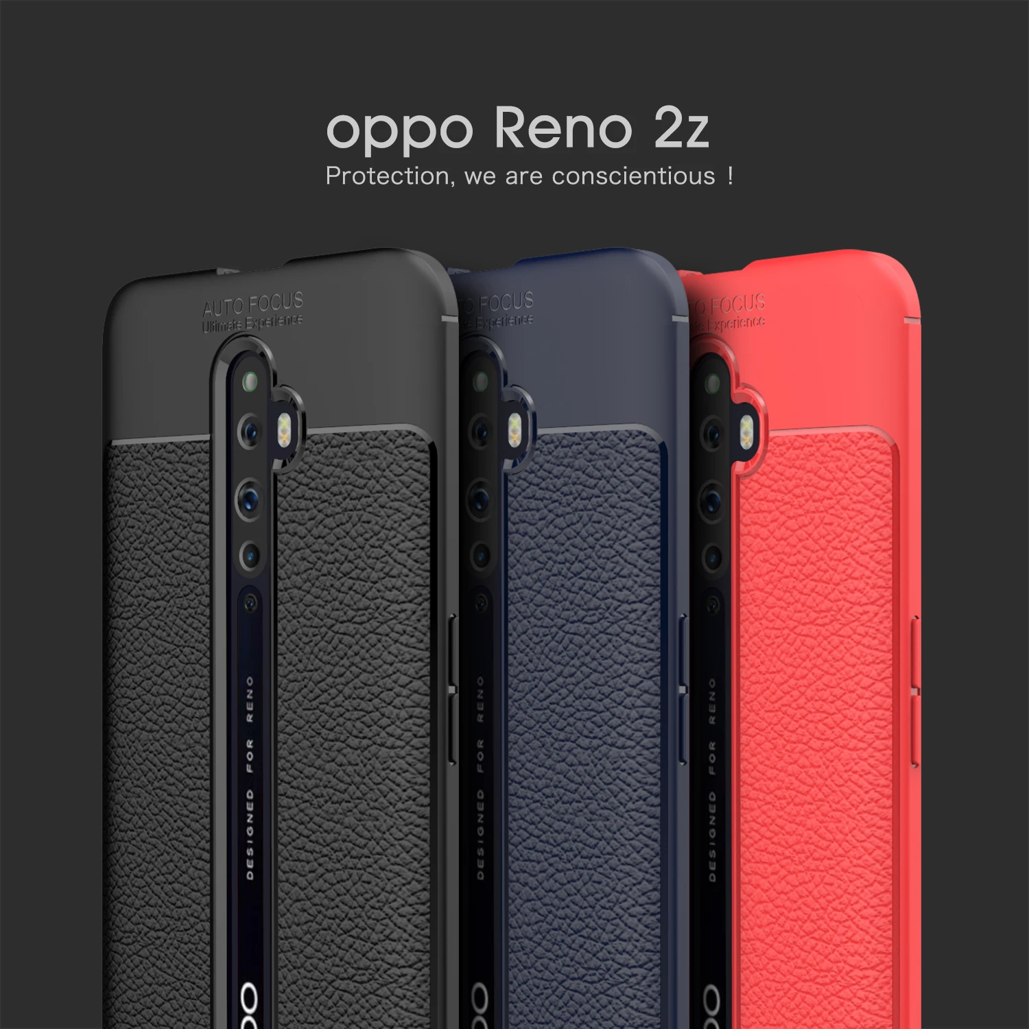 Чехол для OPPO Reno 2Z чехол Oppo кожаная текстура силиконовая Мягкая задняя крышка из