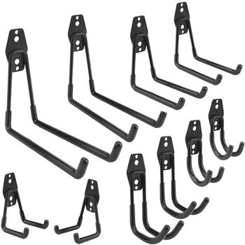 

Steel Garage Storage Utility Double Hooks Heavy Duty Wall Mount Multi Tool Hangers 5 Types Organizer Hooks Organizing for Power