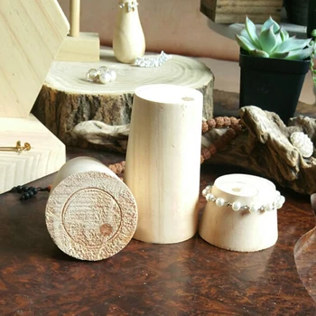 

Plain Wooden Bracelet Bangle Watch Jewelry Display Stand Holder Organizer DIY