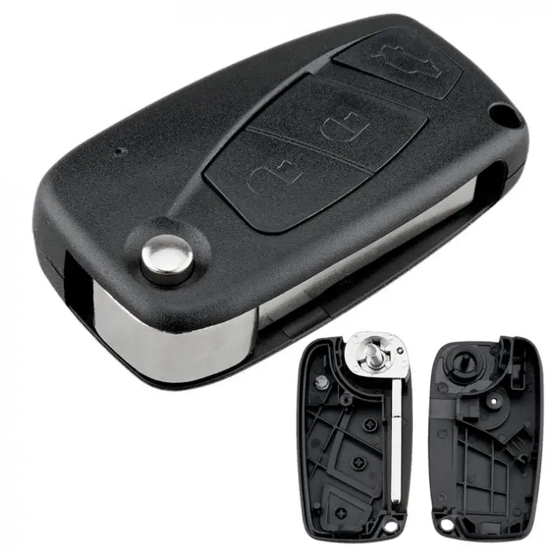 

3 Buttons Car Key Fob Case Shell Replacement Flip Folding Remote Cover Fit for FIAT For-FIAT