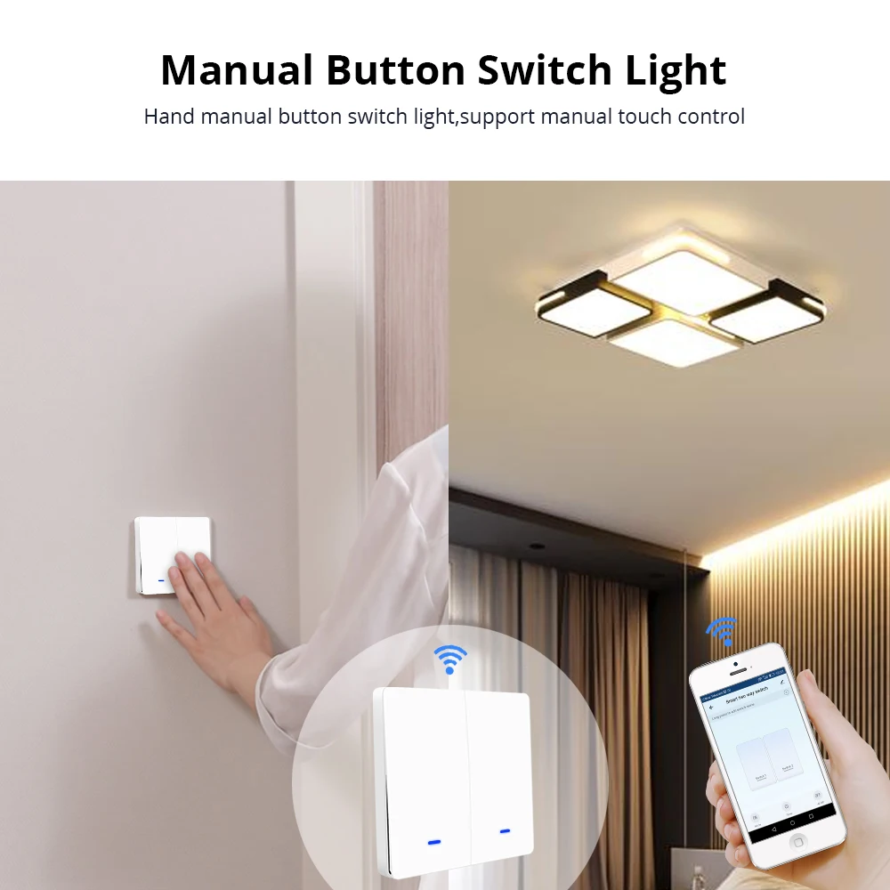 Zemismart Tuya Zigbee выключатель света 2 банды 3 банды 1 gang Настенные переключатели Push Button прерыватель 110v 220v