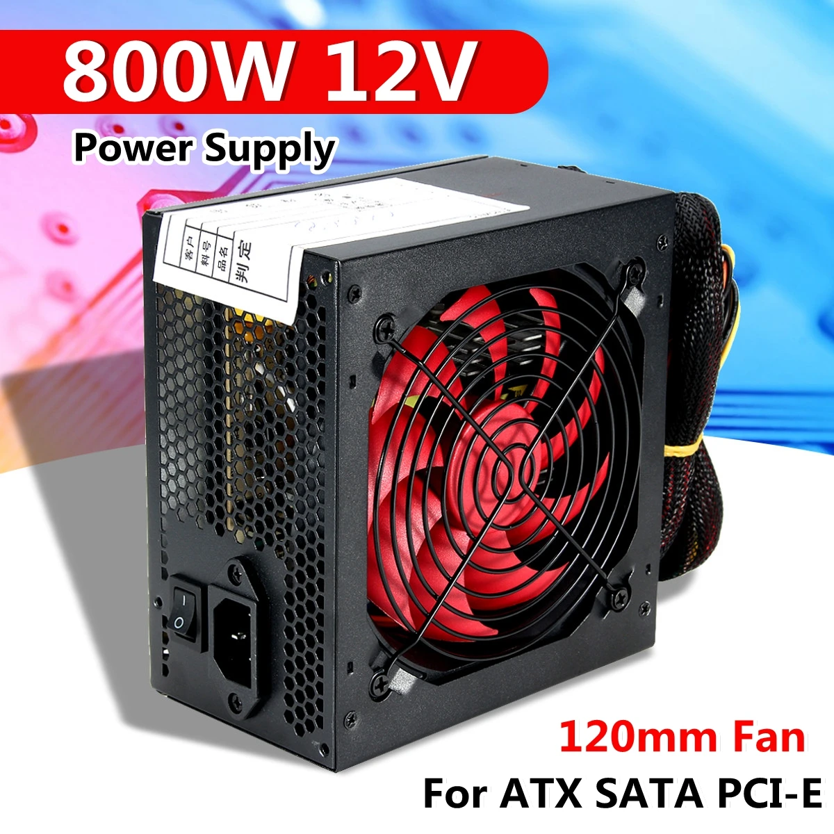 Горячая Распродажа тихий блок питания 800 Вт для Intel AMD ПК 12 В ATX пк SLI PCI E вентилятор