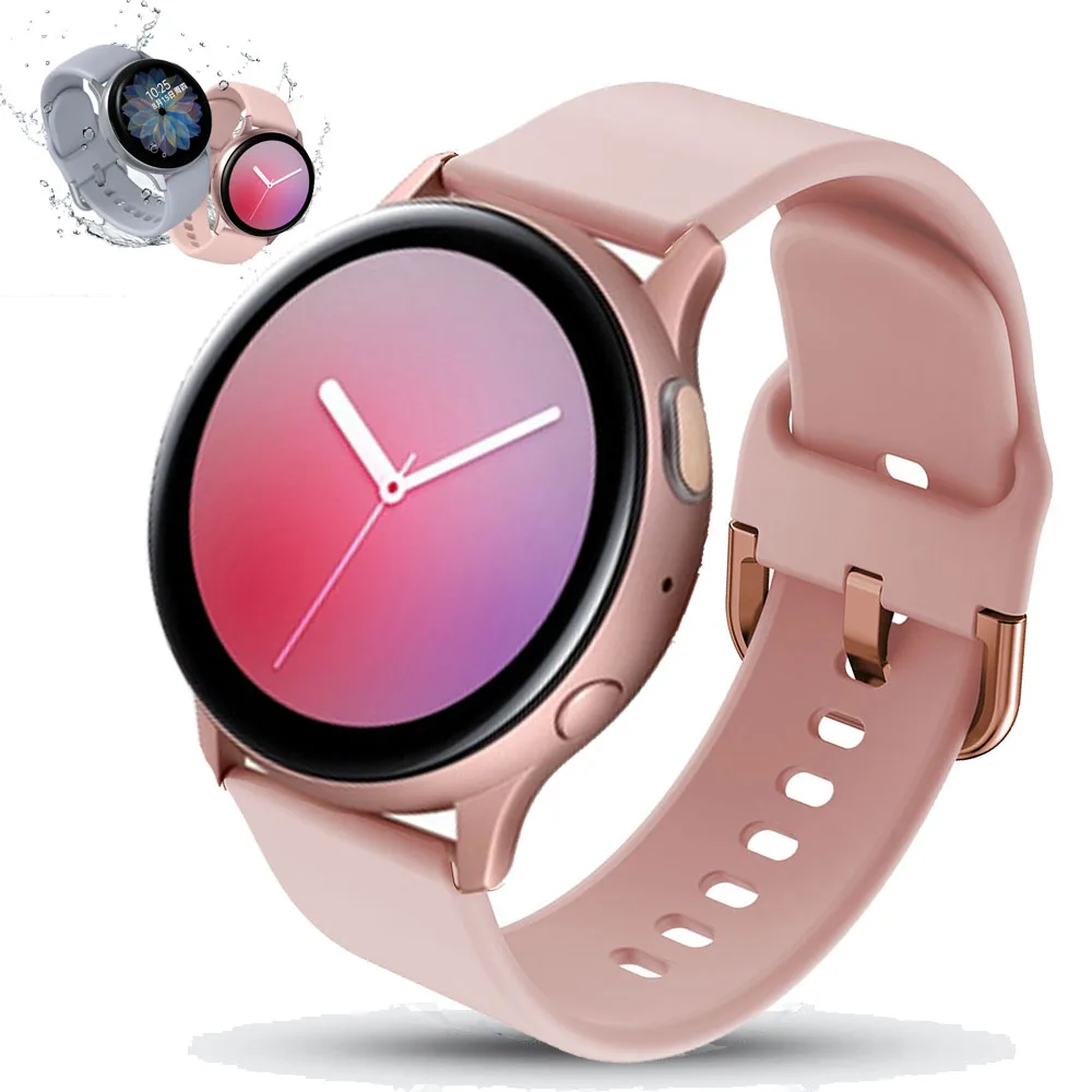 Ремешок для часов 20 мм Samsung Galaxy Watch Active 2 силиконовый браслет наручных защитная