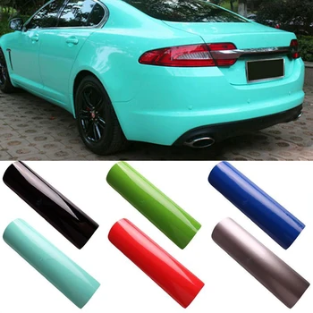

SUNICE Glossy Film For Car Styling Vinyl Wrap Sticker Films Diy PVC Self Adhesive Sticker Decals Motorcycle Exterior Stickers