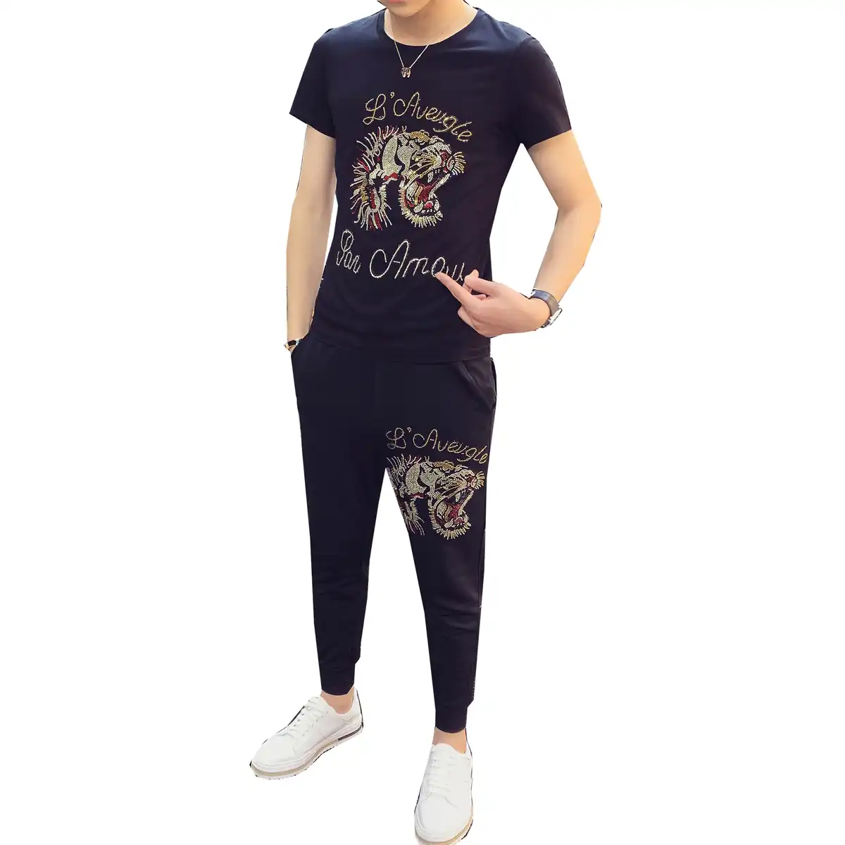 rhinestone sweatsuit