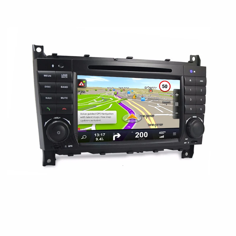 Best DSP 7" 2 Din Quad Core Android 9.0 Car DVD GPS For Mercedes/Benz C Class W203 2004-2007 C200 C230 C240 C320 C350 CLK W209 04-11 3