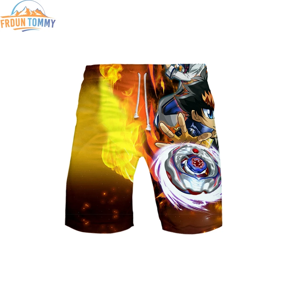 Beyblade Burst Evolution 3D печать мужские летние Горячие Продажи Повседневные прохладные и дышащие вентиляционные Стильные пляжные шорты