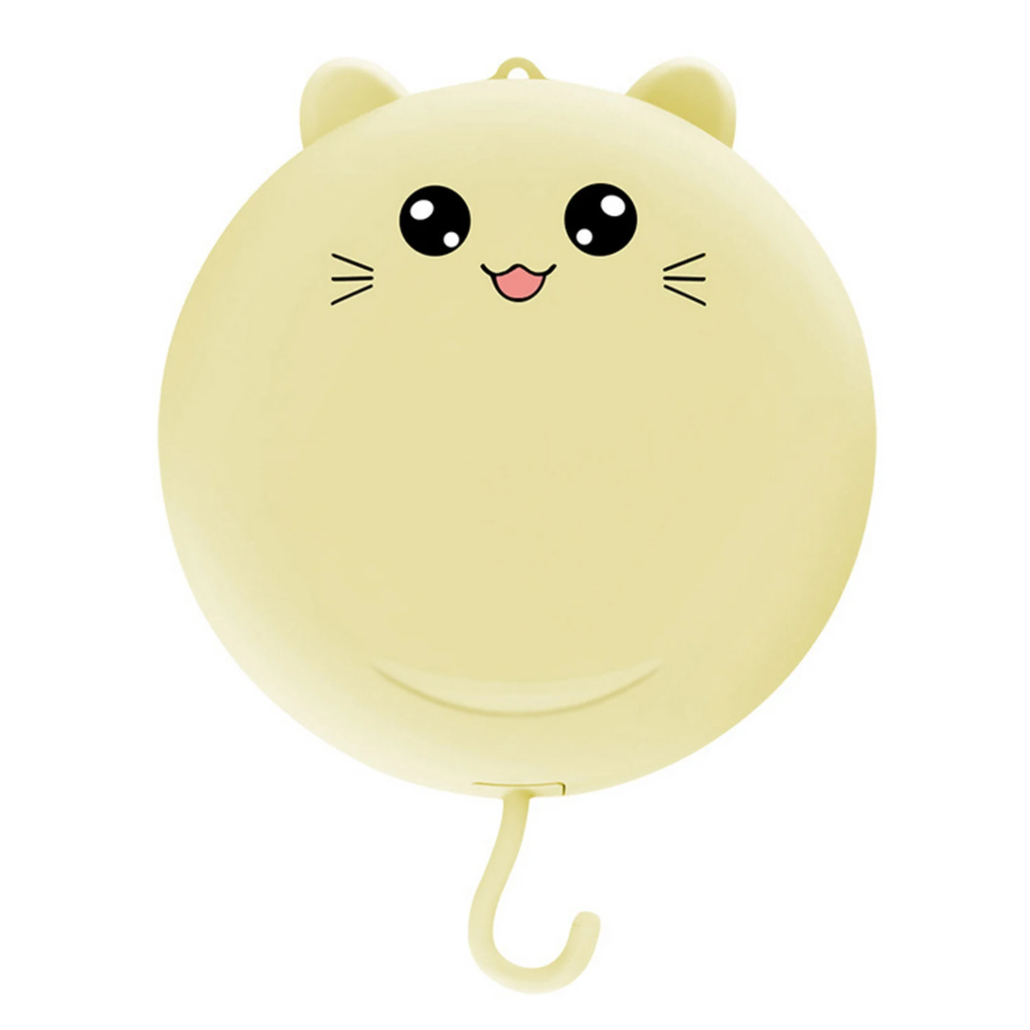 Yellow Vococal Карманный вентилятор мини милый кот USB перезаряжаемое ожерелье персональный с зеркалом для макияжа красочные светодиодные фонари офис для улицы - Цвет: Yellow