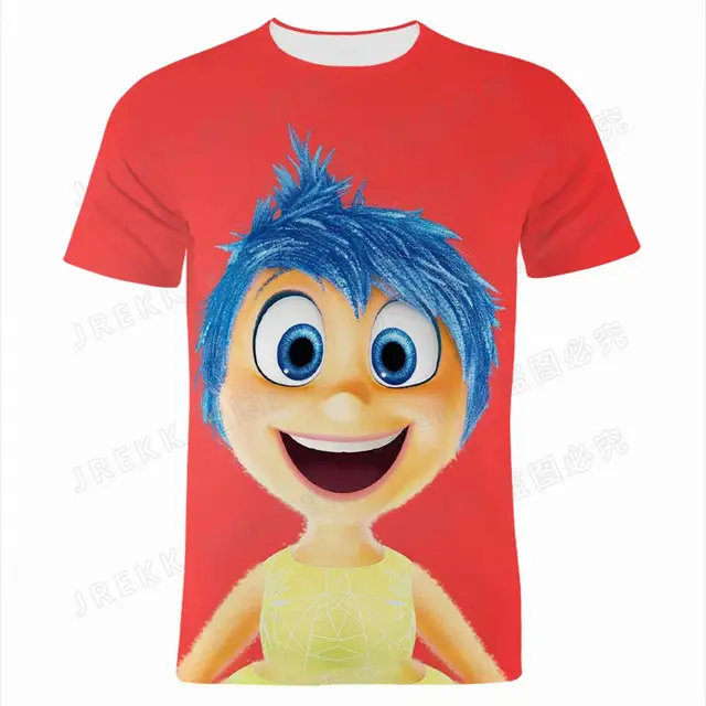 Summer Disney T-Shirts Inside Out Cartoon Anime 3D Print