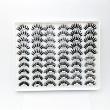 

QUXINHAO 30 pairs 6D Faux Mink Lashes Natural Long False Eyelashes Volume Fake Lashes Makeup Eyelash Extension